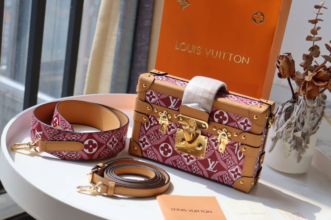 Best Replica Louis Vuitton Petite Malle Monogram Canvas Replica Bag Red M40273 - Colareps