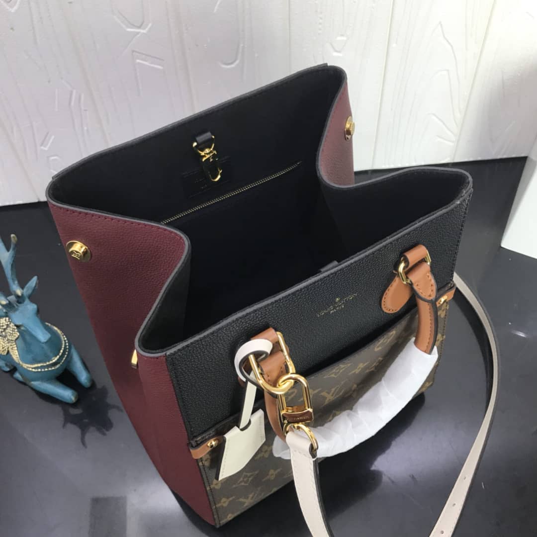 Best Replica Louis Vuitton Monogram Fold MM 2way Tote Replica Black M45409 - Colareps