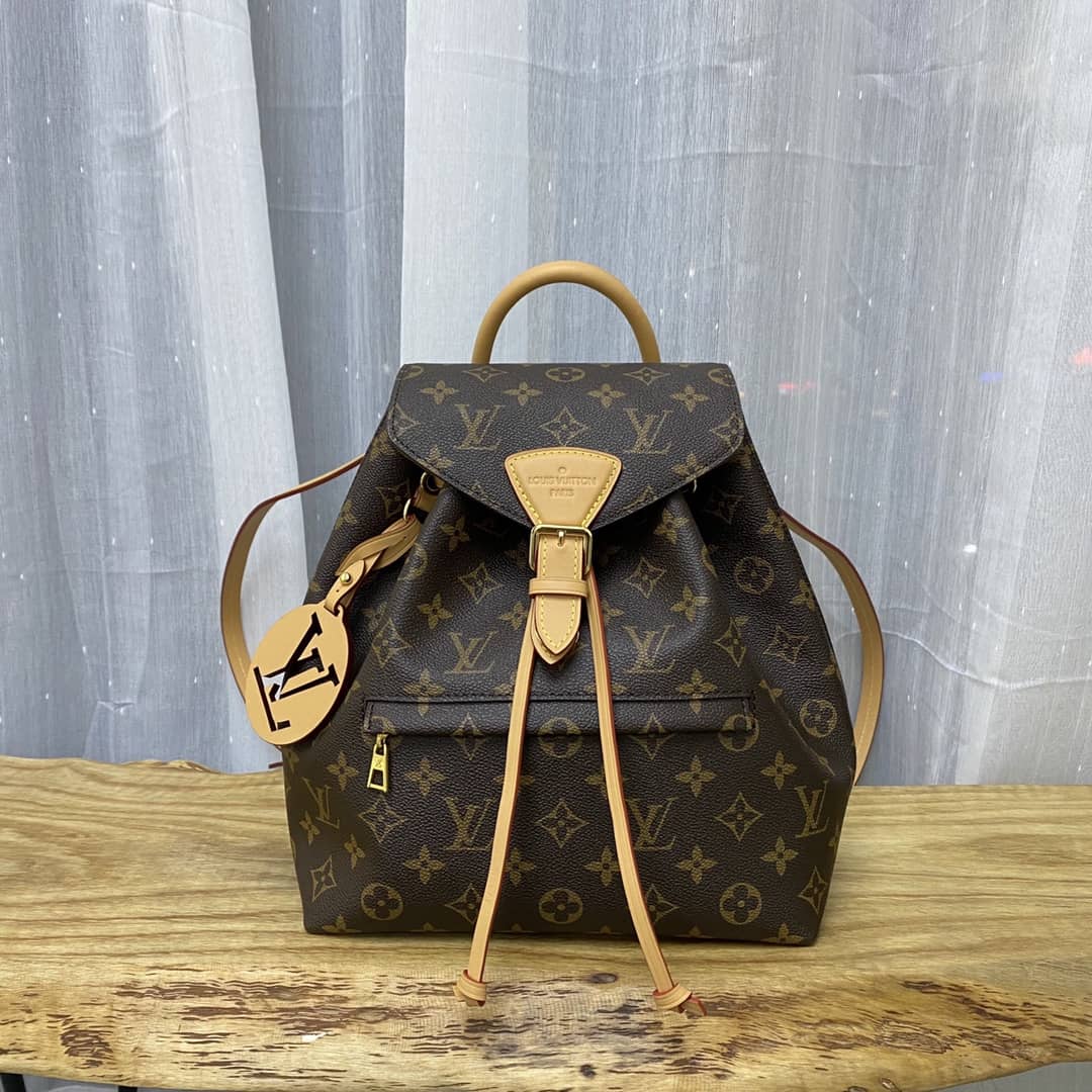 Best Replica Louis Vuitton Monogram Canvas Montsouris BB Replica Bag M45516 Brown - Colareps