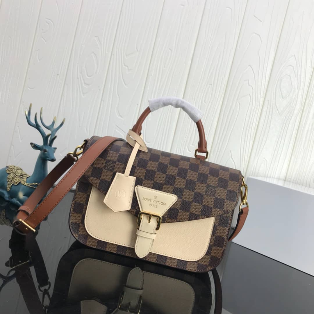Best Replica Louis Vuitton Damier Canvas Trendy Replica Crossbody Bag White N40146 - Colareps