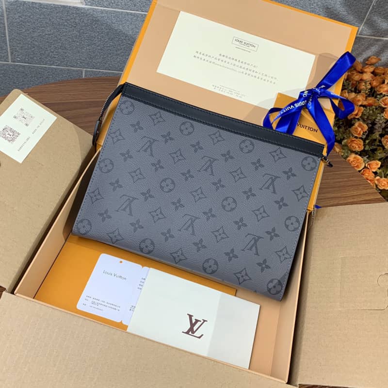 Best Replica Louis Vuitton Monogram Eclipse Reverse Replica Pochette Voyage M69535 - Colareps
