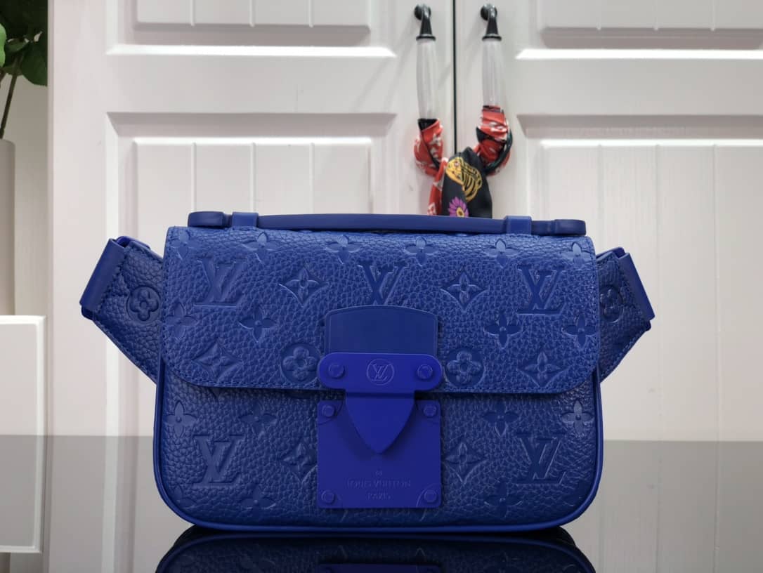 Best Replica Louis Vuitton S Lock Sling Crossbody Bag Replica Blue M58487 - Colareps