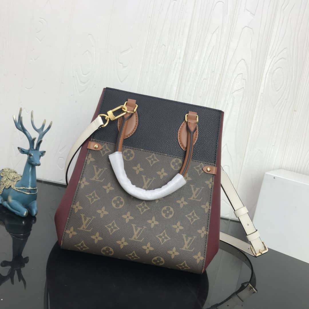 Best Replica Louis Vuitton Monogram Fold MM 2way Tote Replica Black M45409 - Colareps
