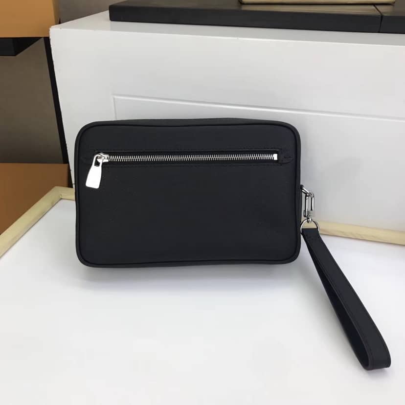 Best Replica Louis Vuitton Kasai Taiga Leather Canvas Replica Clutch Black M33409 - Colareps