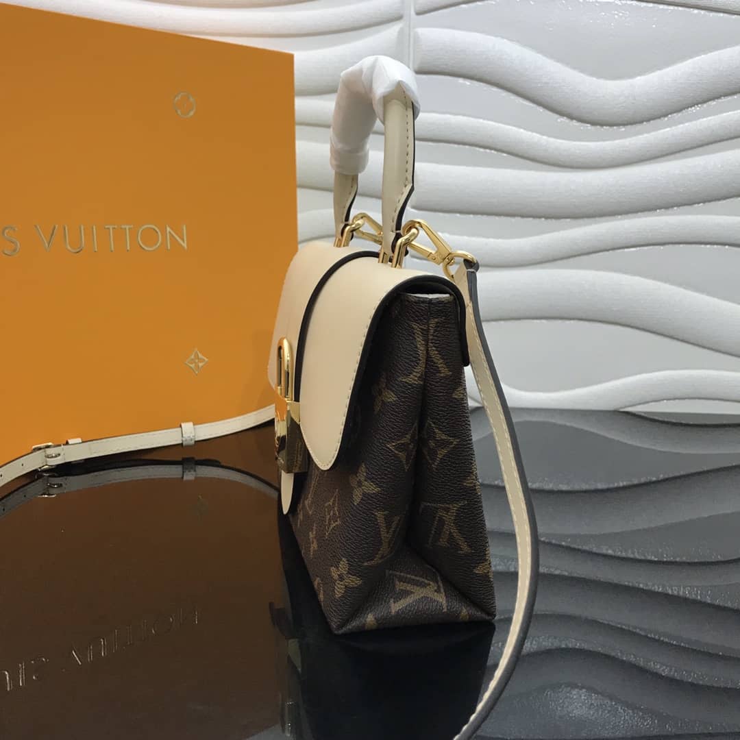 Best Replica Louis Vuitton Locky BB Replica Crossbody Handbag Beige M44321 - Colareps