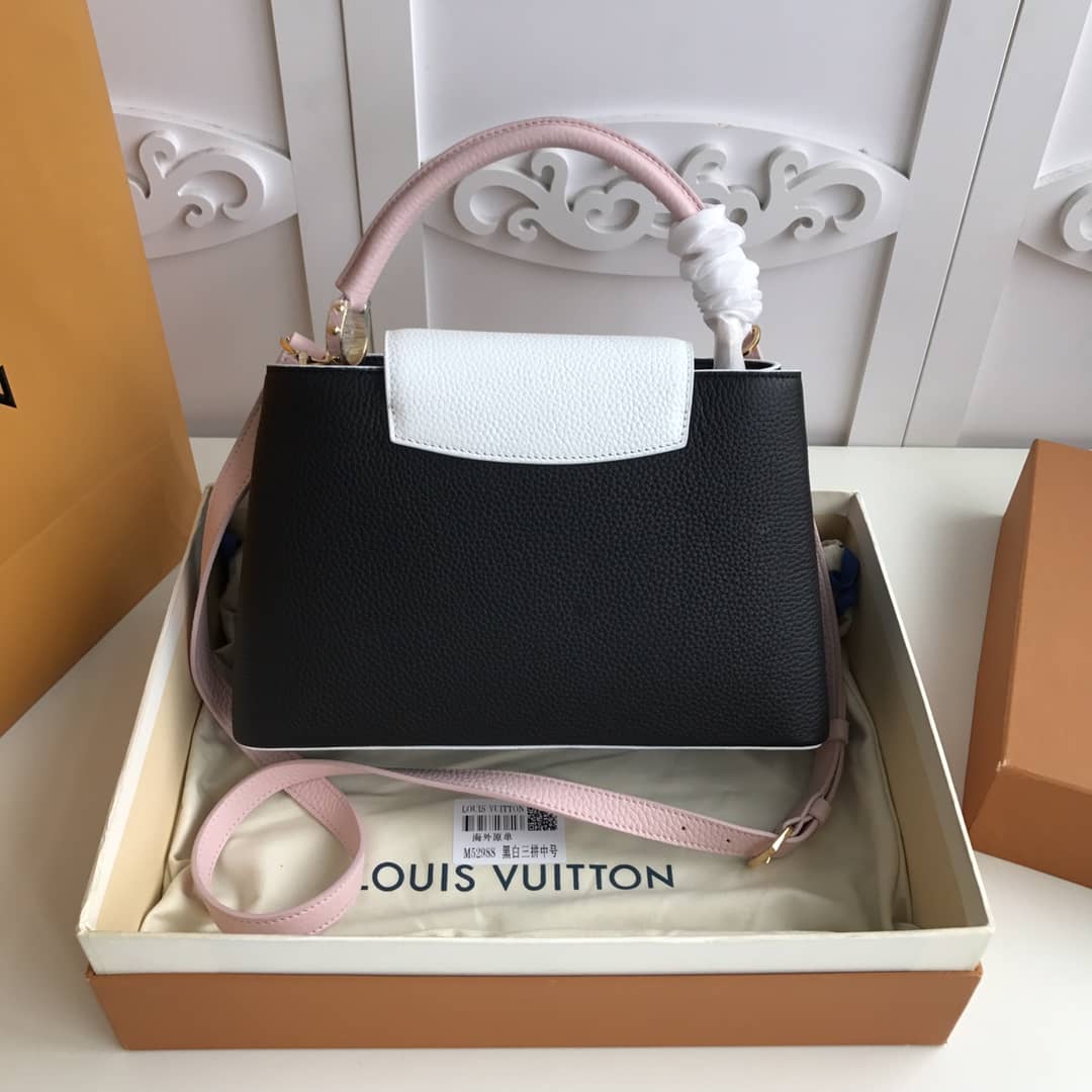 Best Replica Louis Vuitton Capucines PM Taurillon Bag Replica Black M52988 - Colareps