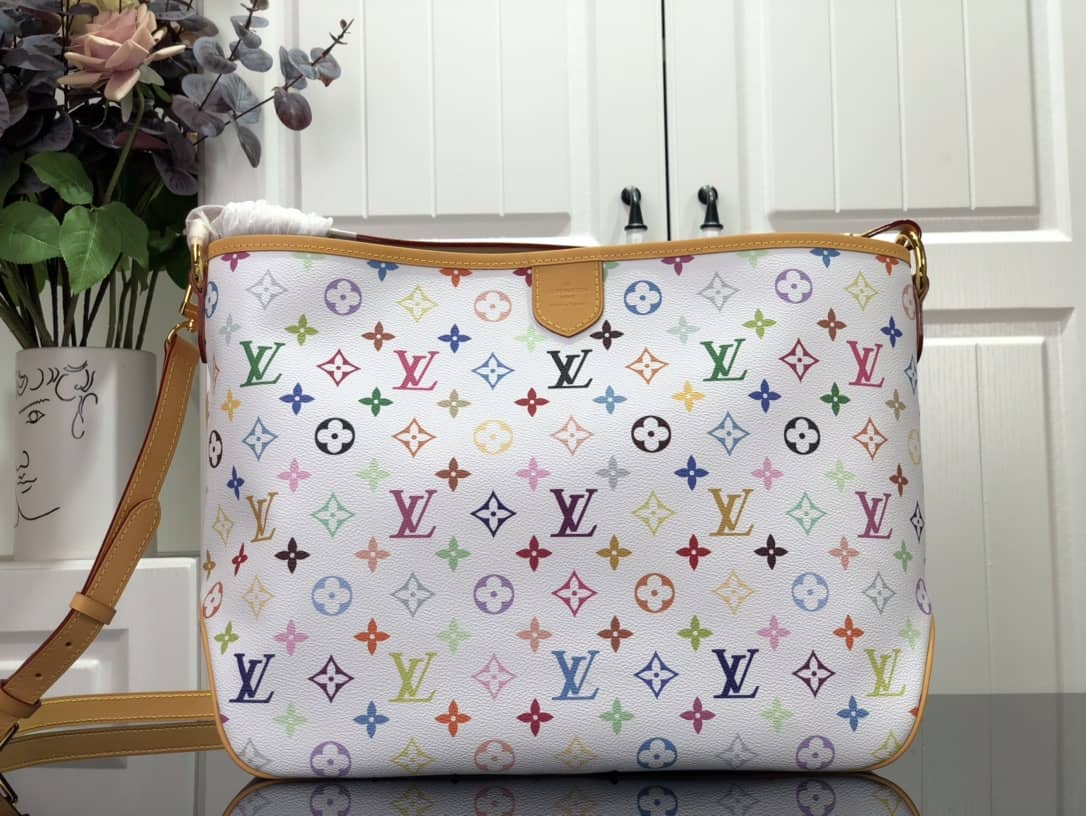 Best Replica Louis Vuitton Delightful PM Monogram Multicolor Shoulder Bag Replica White M40352 - Colareps