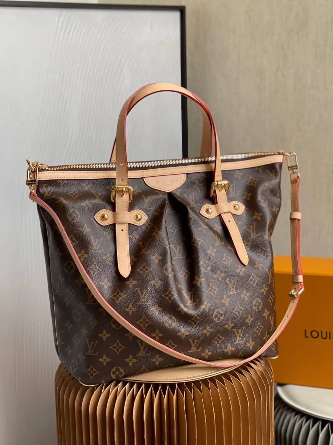 Best Replica Louis Vuitton Palermo GM Canvas Brown M40146 Replica Shoulder Bag - Colareps