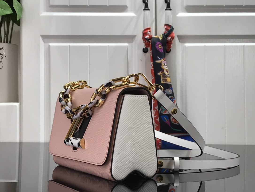 Best Replica Louis Vuitton Monogram 2Way Leather Twist Replica Handbag Pink M58526 - Colareps