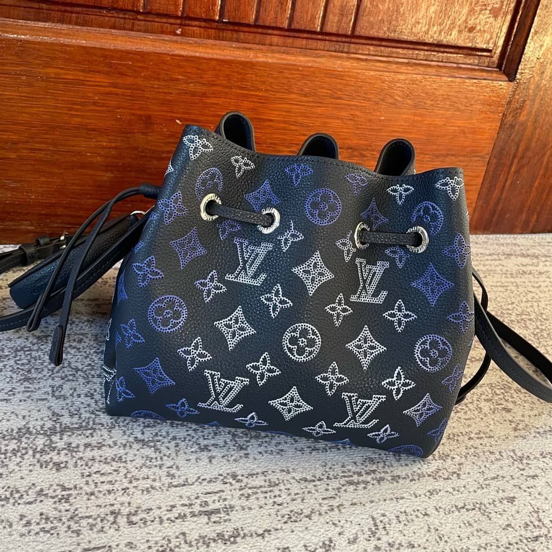 Best Replica Louis Vuitton Bella Mahina Blue M59552 Replica Bucket Bag - Colareps