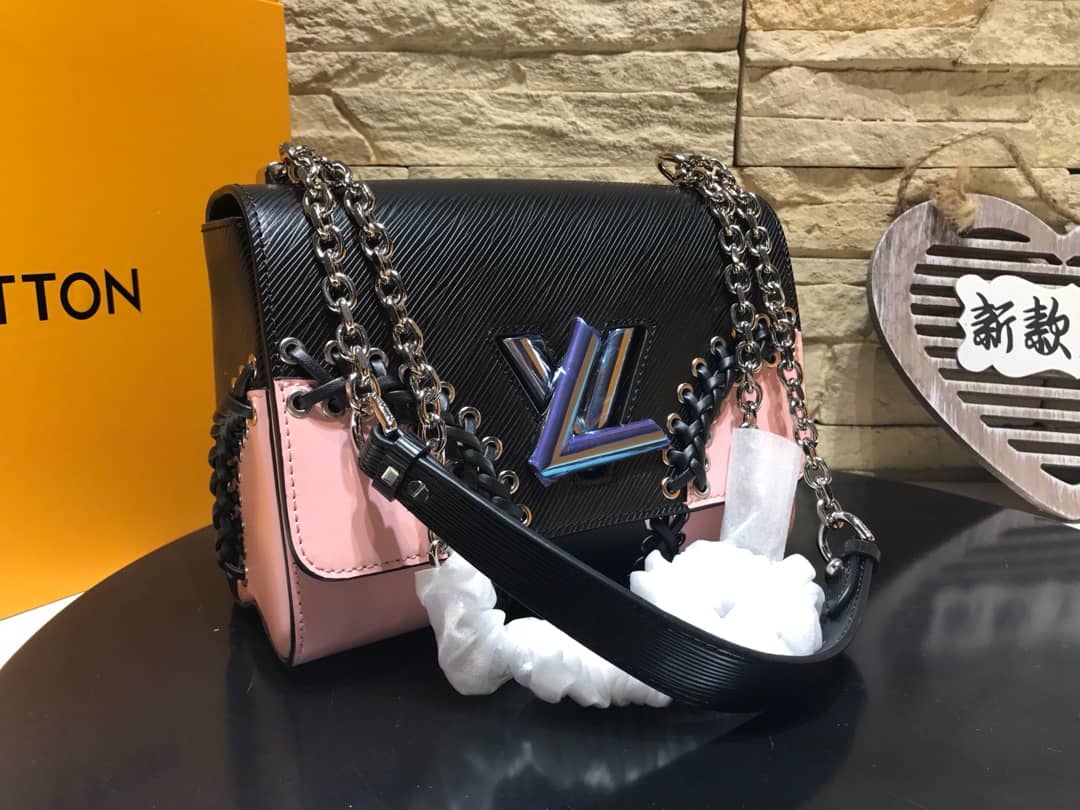Best Replica Louis Vuitton Replica Twist MM Epi Leather Bag Pink - Colareps