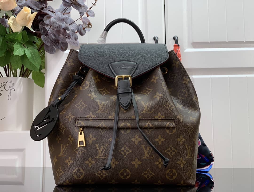 Best Replica Louis Vuitton Montsouris PM Noir Monogram Replica Backpack M45515 - Colareps