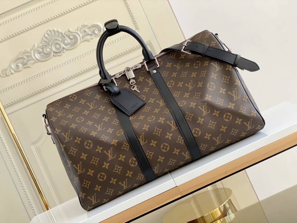 Best Replica LV Duffle Bag Replica Monogram Keepall Bandouliere 45 Boston Bag Brown M41418 - Colareps