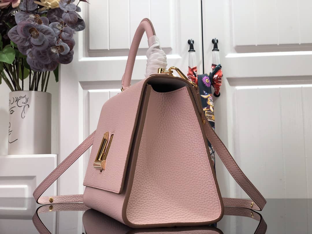 Best Replica Louis Vuitton Twist One Handle MM Bag Replica Black M57090 - Colareps