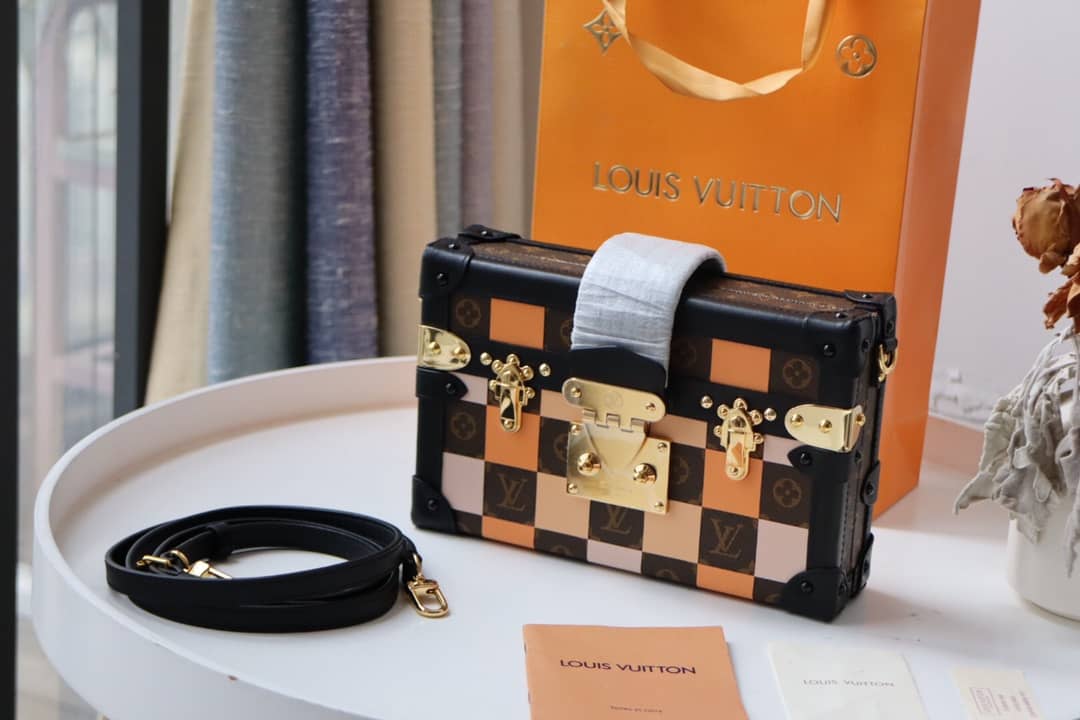 Best Replica Louis Vuitton Petite Malle Monogram Canvas Replica Bag Orange M40273 - Colareps