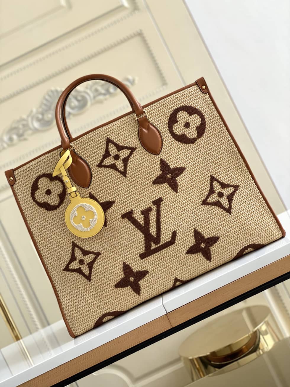 Best Replica Louis Vuitton OnTheGo Monogram Giant Raffia Tote - Colareps