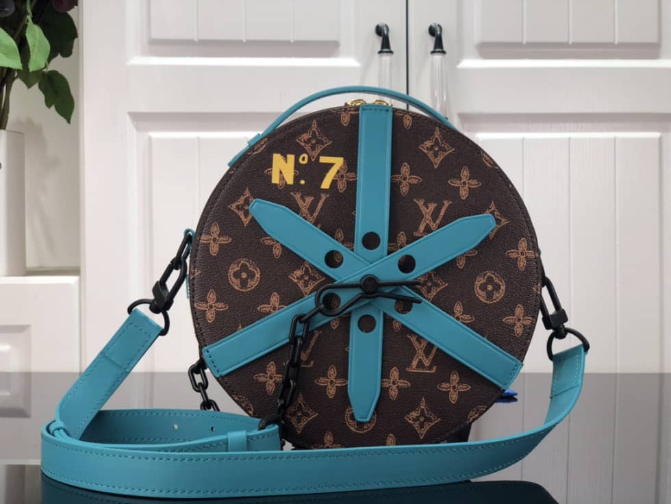 Best Replica Louis Vuitton Wheel Box Monogram Blue M59706 Replica Crossbody Bag - Colareps