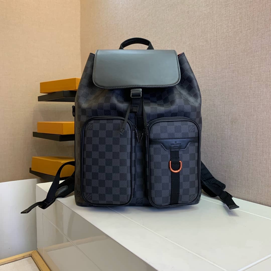 Best Replica Louis Vuitton Damier Graphite Coated Canvas Utility Replica Backpack N40279 - Colareps