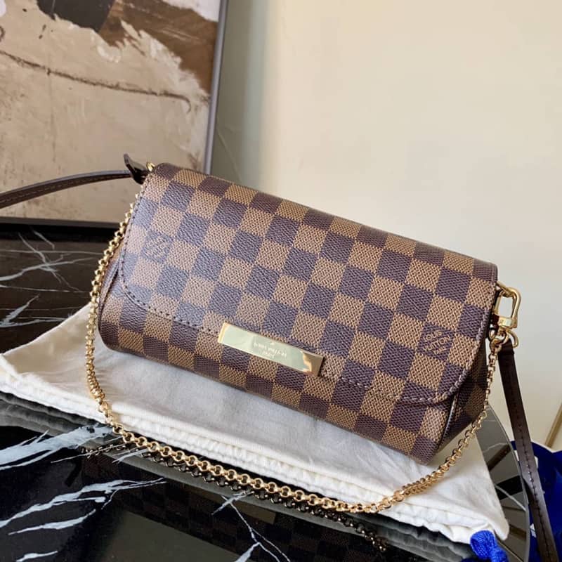 Best Replica Louis Vuitton Favorite MM Demier Ebene Replica Crossbody Bag N41129 - Colareps