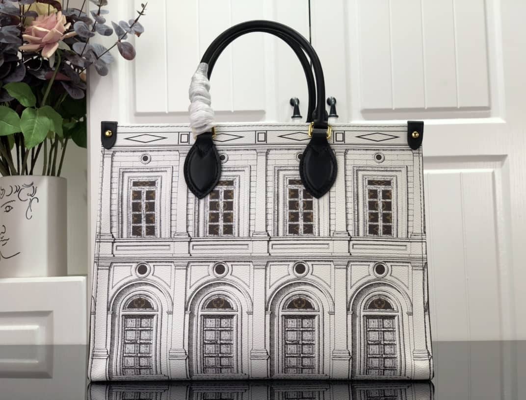 Best Replica Louis Vuitton Fornasetti On The Go MM Bag Replica M59264 - Colareps