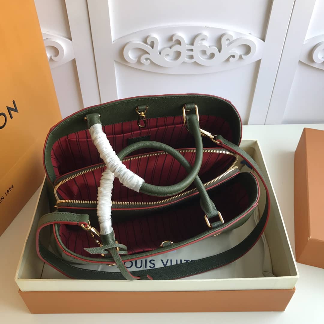 Best Replica Louis Vuitton Monogram Montaigne MM Shoulder Bag Replica Green M41048 - Colareps