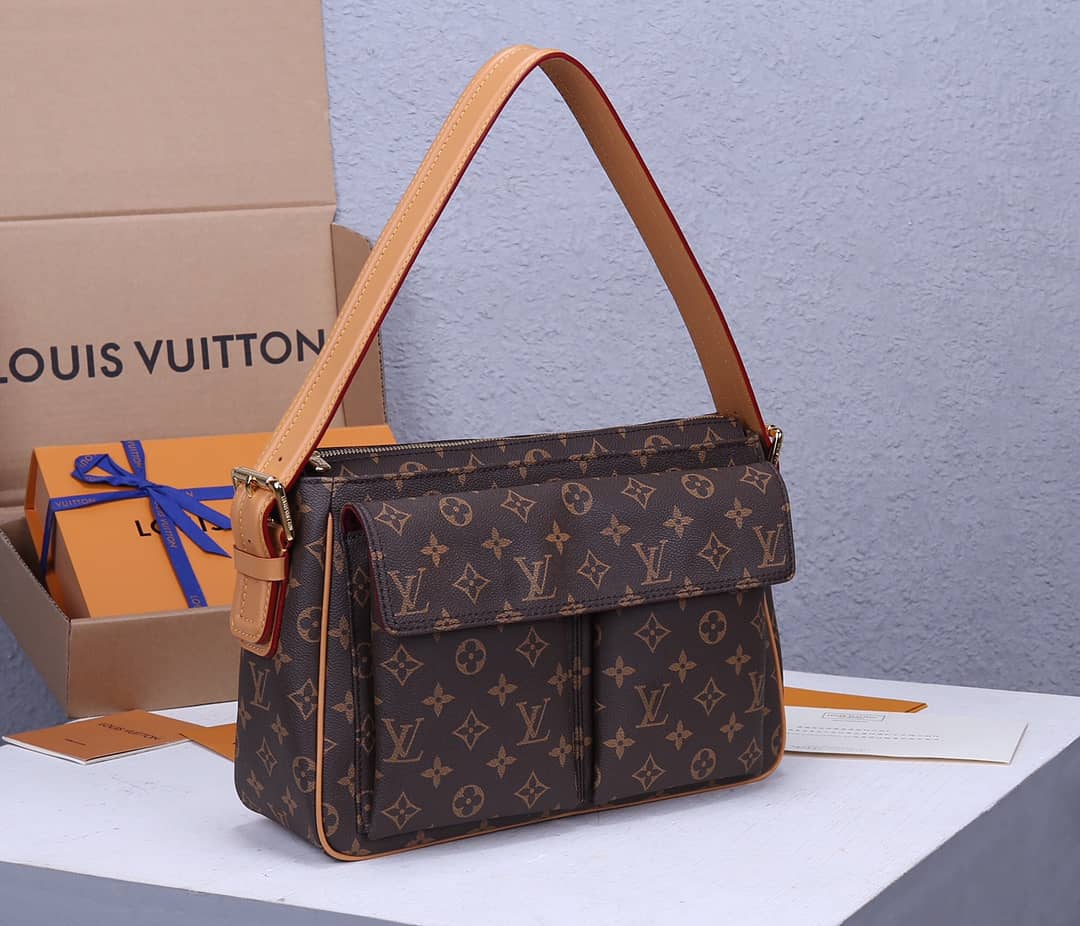Best Replica Louis Vuitton Vintage Bibashite MM Monogram Canva Bag Replica M51160 - Colareps