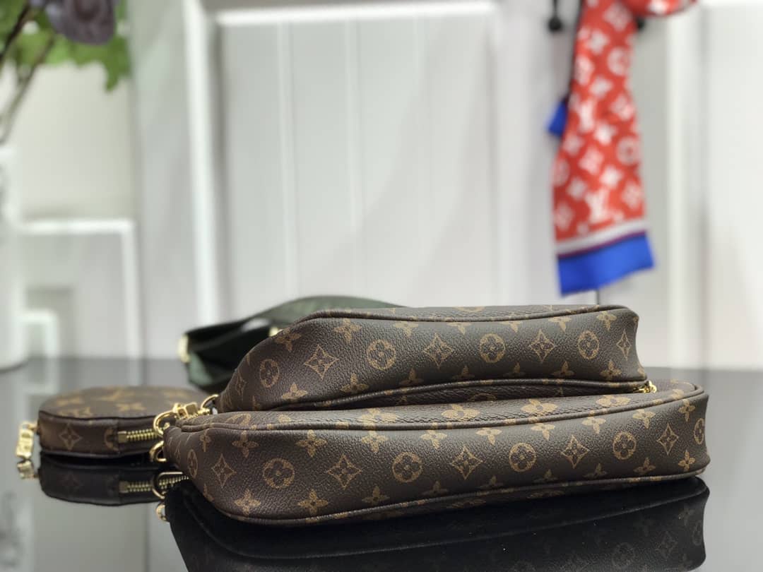 Best Replica Louis Vuitton Monogram Canvas Multi Pochette Replica Green M44823 - Colareps