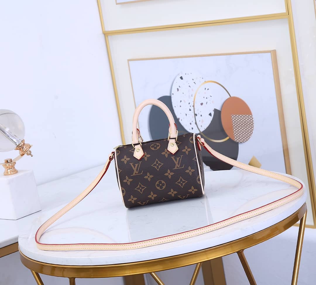 Best Replica Louis Vuitton Nano Speedy Monogram Canvas Replica Crossbody Bag M61252 - Colareps