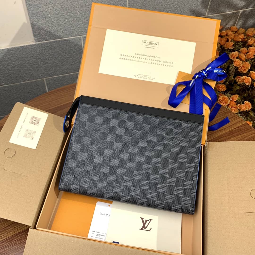 Best Replica Louis Vuitton Voyage MM Damier Graphite Replica Pochette N60308 - Colareps