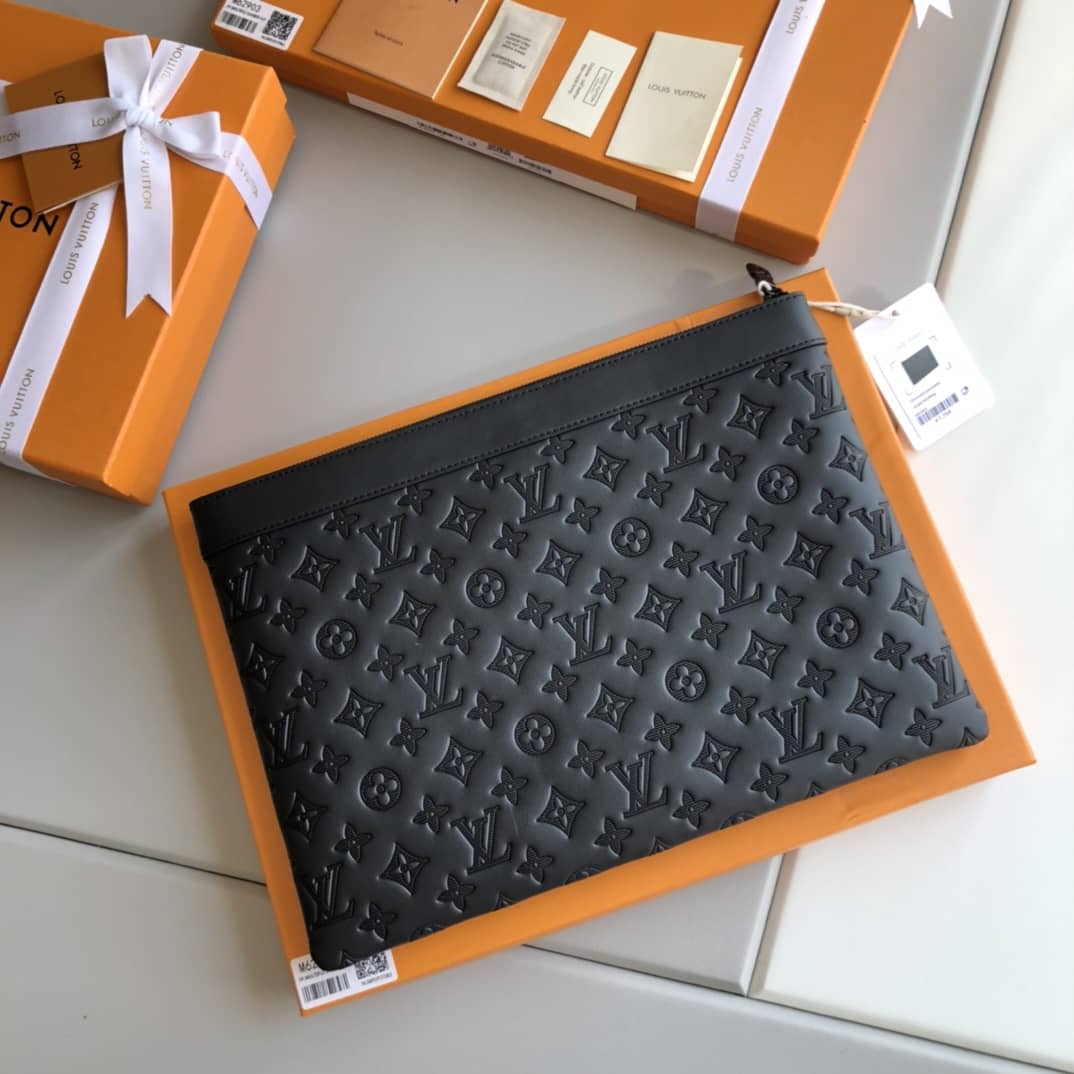 Best Replica Louis Vuitton Monogram Shadow Pochette Discovery Replica Clutch M62903 - Colareps