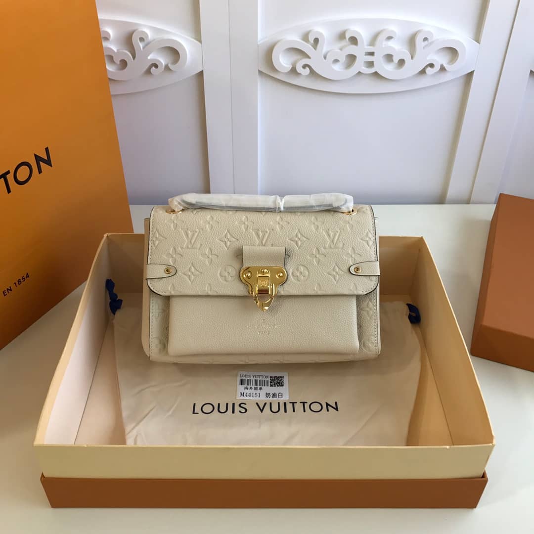 Best Replica Louis Vuitton Monogram Empreinte Vavin PM Chain Replica Shoulder Bag Cream M44151 - Colareps