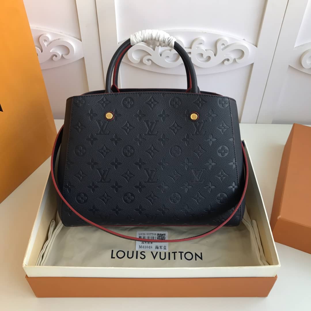 Best Replica Louis Vuitton Monogram Montaigne MM Shoulder Bag Replica Black M41048 - Colareps