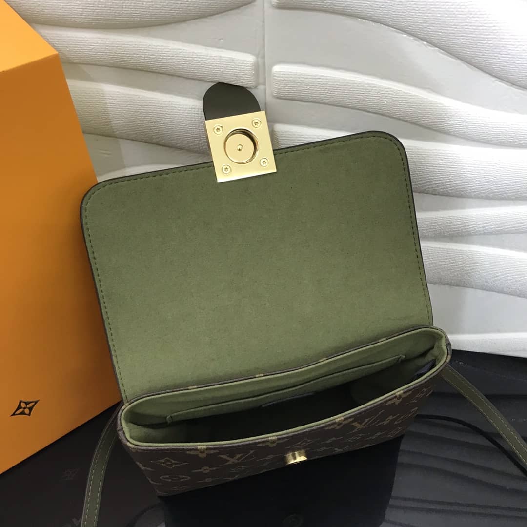 Best Replica Louis Vuitton Locky BB Replica Crossbody Bag Green M44321 - Colareps