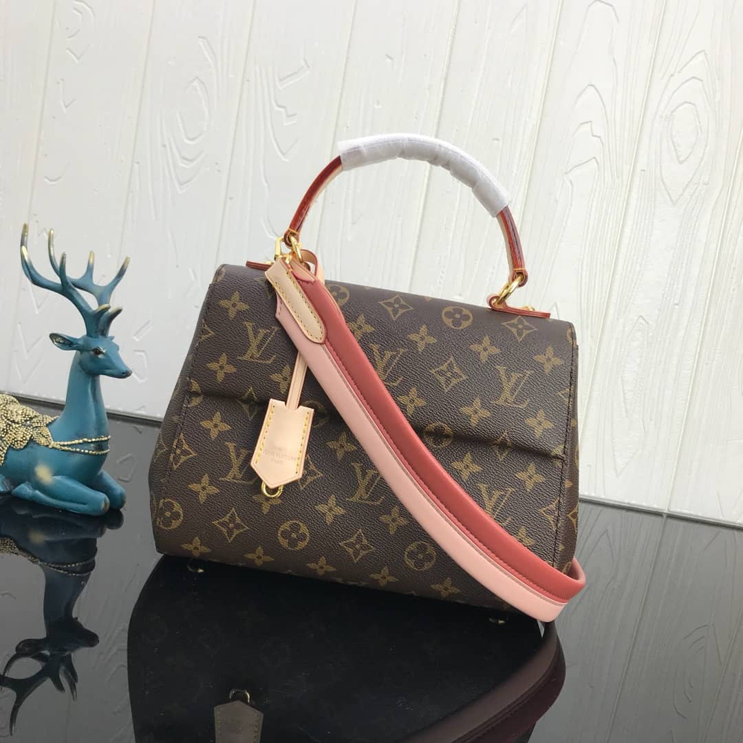 Best Replica Louis Vuitton Cluny BB Monogram Canvas Shoulder Bag Replica Pink M42738 - Colareps