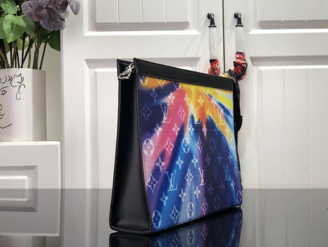 Best Replica Louis Vuitton Sunset Monogram Multicolor Voyage Replica Pochette Blue M45941 - Colareps