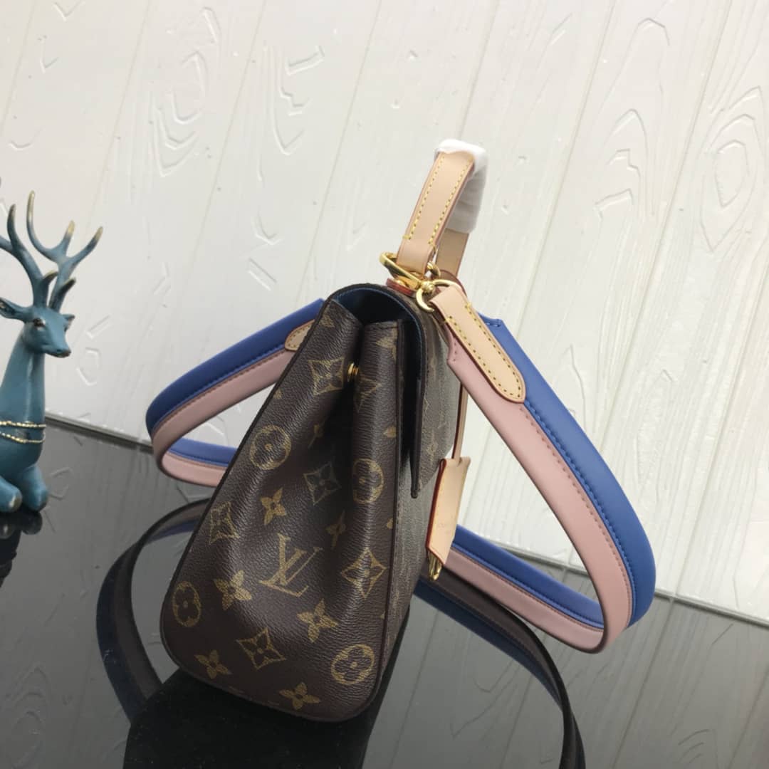 Best Replica Louis Vuitton Cluny Bb Monogram Canvas Shoulder Bag Replica Blue M42738 - Colareps