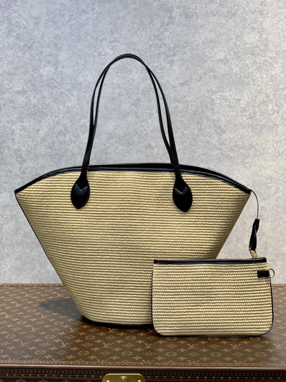 Best Replica Louis Vuitton Saint Jacques M59963 Replica Straw Shoulder Bag - Colareps