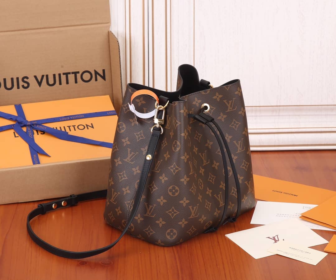 Best Replica Louis Vuitton Neonoe Replica Bucket Bag Brown M44020 - Colareps
