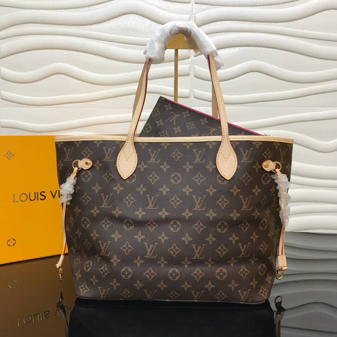 Best Replica Louis Vuitton Monogram Neverfull MM Bag Replica Pink M40995 - Colareps