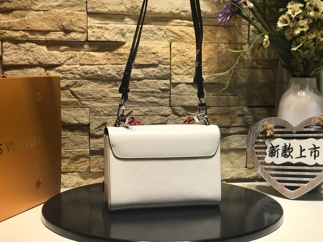 Best Replica Louis Vuitton Twist MM Bag White M50296 Replica - Colareps