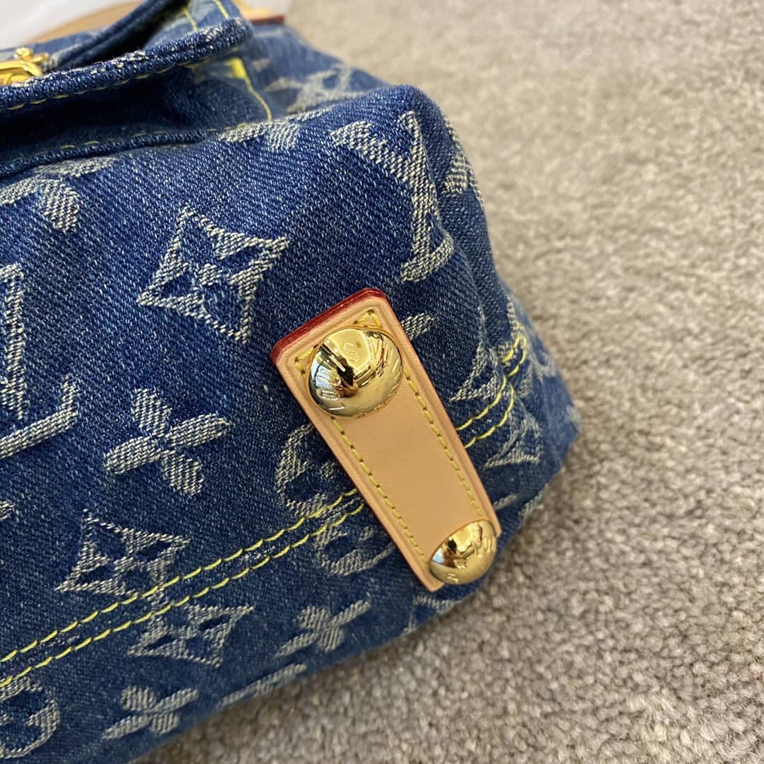 Best Replica Louis Vuitton Monogram Denim Baggy PM Bag Replica Blue M44464 - Colareps