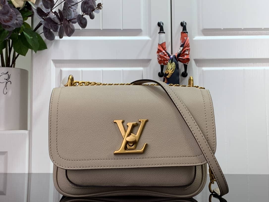 Best Replica Louis Vuitton Lockme Chain PM Replica Handbag Beige M57073 - Colareps