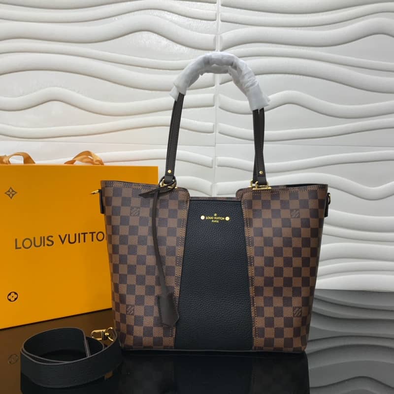 Best Replica Louis Vuitton Jersey Damier Ebene Canvas Magnolia Bag Black Replica N44041 - Colareps