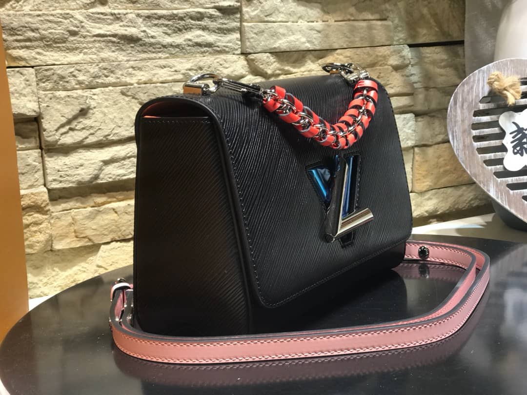 Best Replica Louis Vuitton Twist MM Bag Black M50296 Replica - Colareps