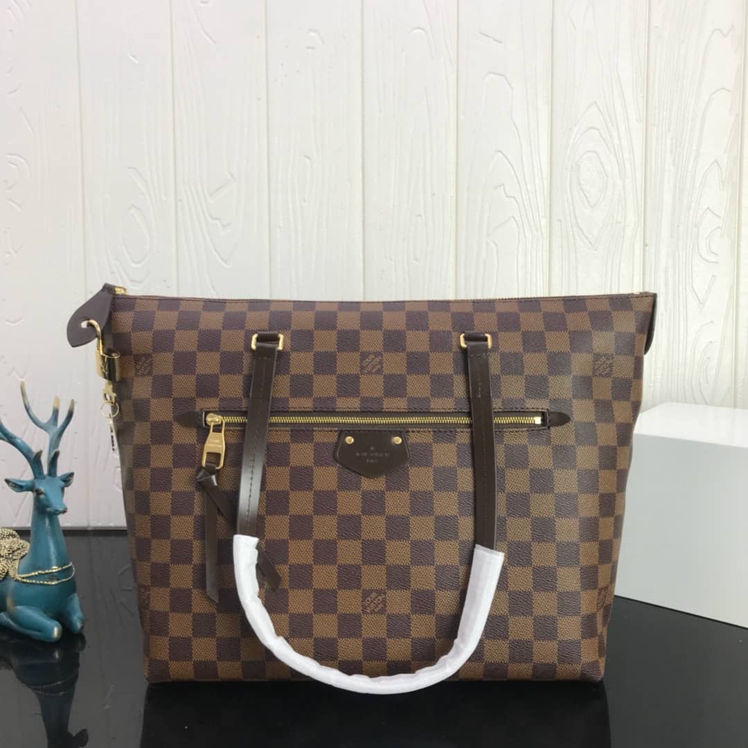 Best Replica Louis Vuitton Damier Ebene Jena MM Semi Tote Replica Red M42267 - Colareps