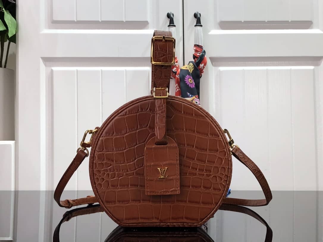 Best Replica Louis Vuitton Petite Boite Chapeau Crocodilien Brillant Replica Bag Yellow N93597 - Colareps