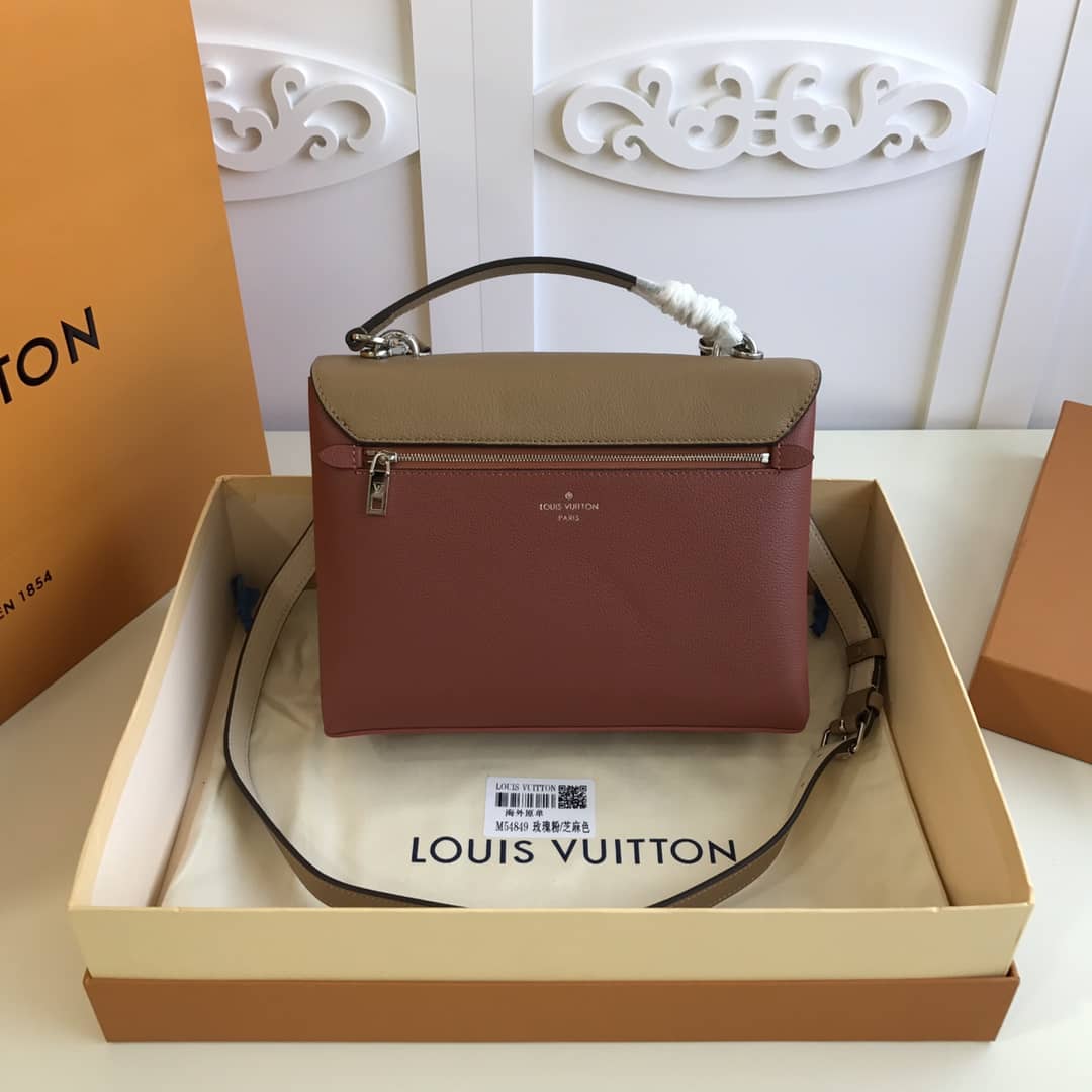 Best Replica Louis Vuitton MyLockMe 2way Leather Grain Replica Satchel Yellow M54849 - Colareps
