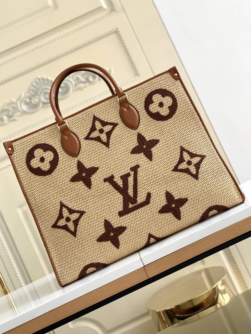 Best Replica Louis Vuitton OnTheGo Monogram Giant Raffia Tote - Colareps