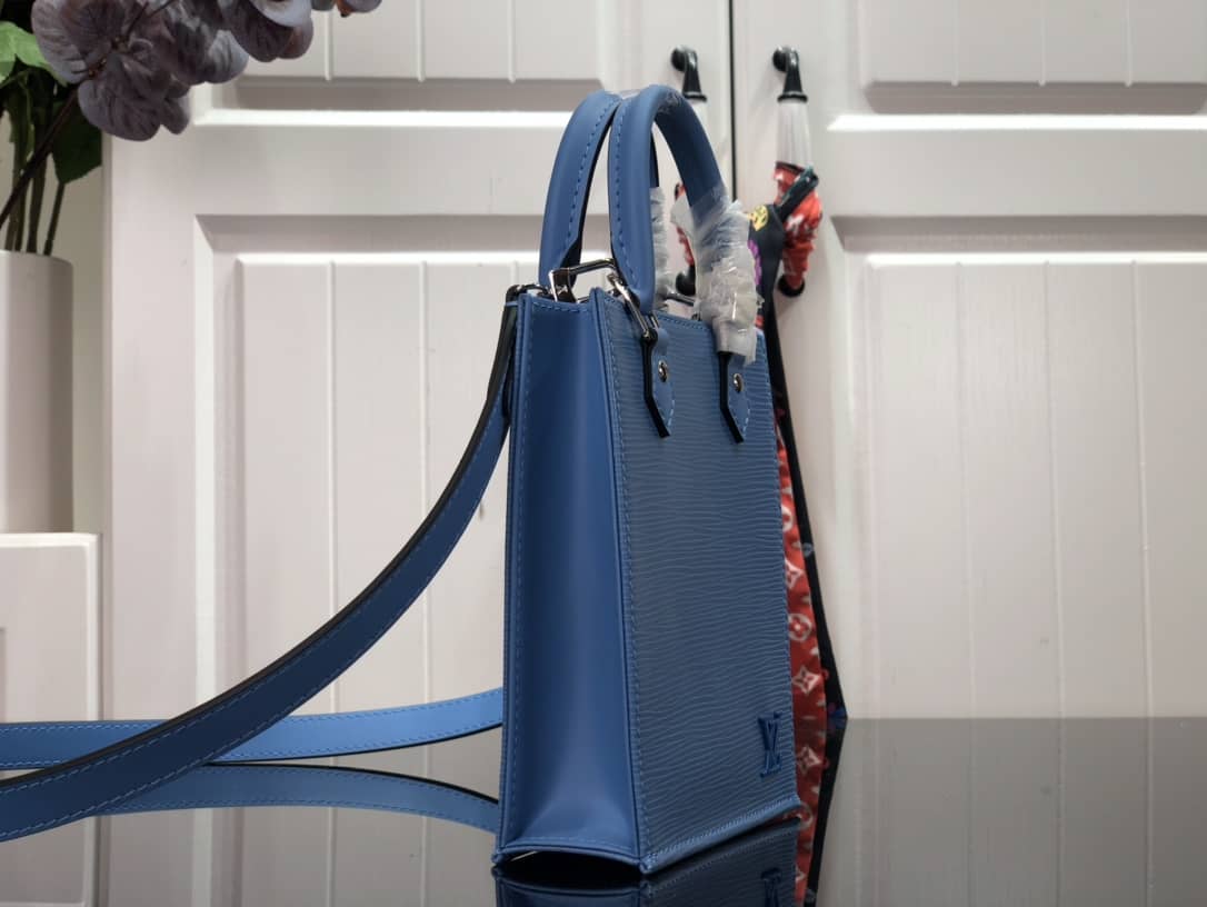 Best Replica Louis Vuitton Petit Sac Plat Flat Shoulder Bag Replica Blue M80169 - Colareps