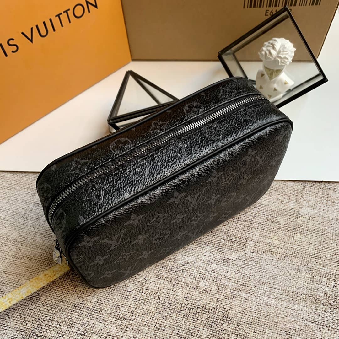 Best Replica Louis Vuitton GM Monogram Eclipse Toiletry Bag Replica M43383 - Colareps